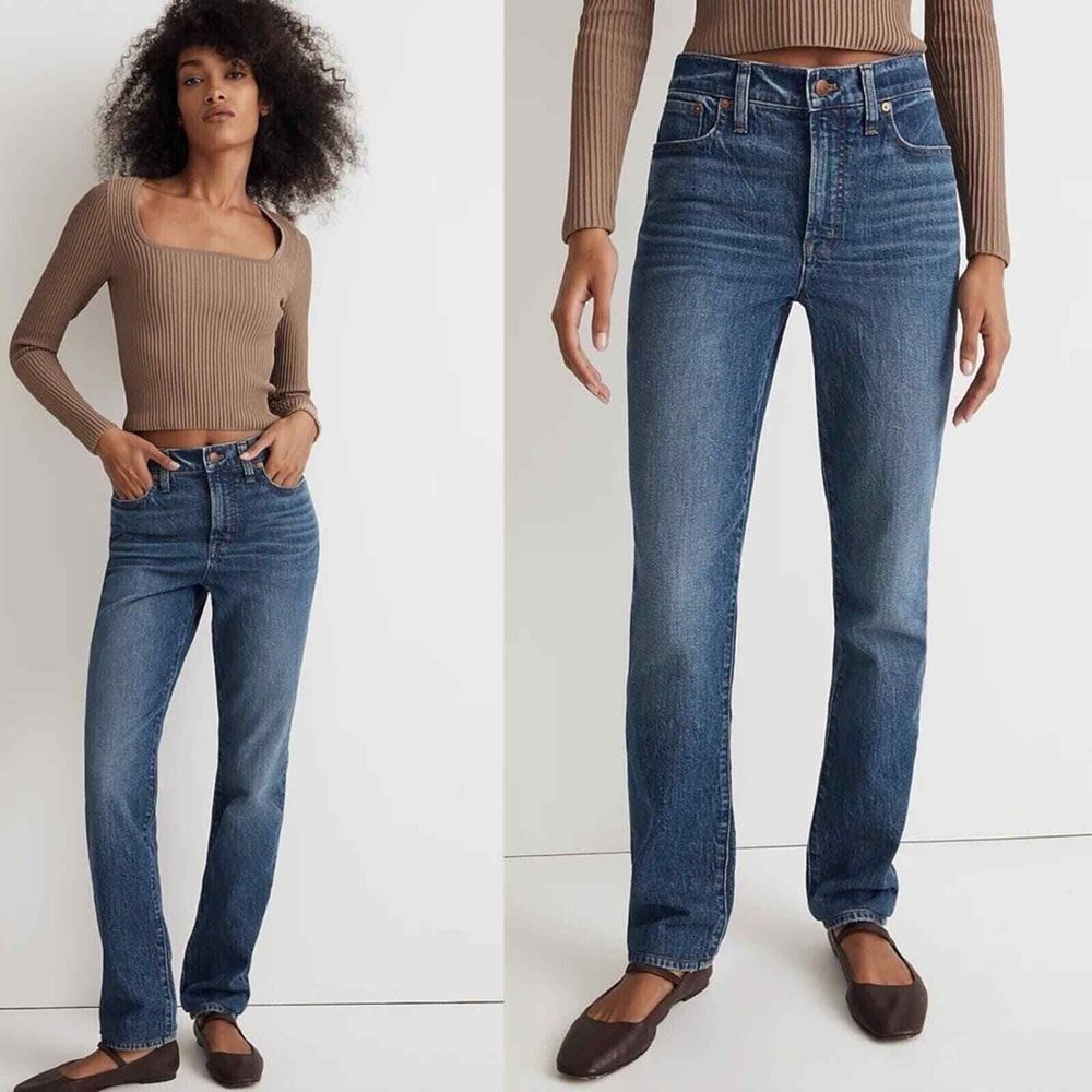 Madewell The Perfect Vintage Straight Jeans Size 33 with Magic Pockets